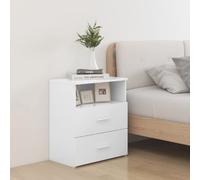 Vidaxl Tables De Chevet 2 Pcs Blanc 50x32x60 Cm Blanc
