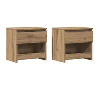 vidaXL Tables de Chevet 2 pcs chêne Artisanal 40x30x39 cm, Table d'appoint, Armoire de lit, Table d'appoint pour la Chambre, Table de Nuit
