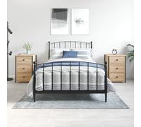 Vidaxl Tables De Chevet 2 Pcs Chêne Sonoma 40x36x60 Cm Bois Ingénierie Marron