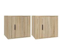 Vidaxl Tables De Chevet 2 Pcs Chêne Sonoma 50x39x47 Cm