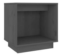 Vidaxl Tables De Chevet 2 Pcs Gris 40x30x40 Cm Bois De Pin Solide Marron