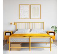 vidaXL Tables de chevet 2 pcs jaune moutarde 36x39x50,5 cm