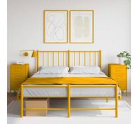 vidaXL Tables de chevet 2 pcs jaune moutarde 36x39x68 cm