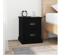 vidaXL Tables de chevet 2 pcs noir 39x39x47,5 cm bois d'ingénierie 816147