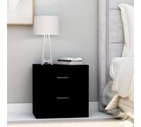 Vidaxl Tables De Chevet 2 Pcs Noir 40x30x40 Cm Bois D'ingénierie Noir