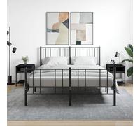 Vidaxl Tables De Chevet 2 Pcs Noir 40x41x50 Cm Bois D?Ingénierie Marron