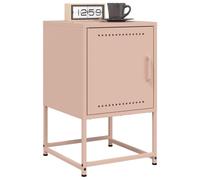 Vidaxl Tables De Chevet 2 Pcs Rose 36x39x60,5 Cm Acier Multicolore