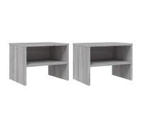 vidaXL Tables de chevet 2 pcs Sonoma gris 40x30x30cm Bois d'ingénierie 815240