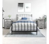 vidaXL Tables de chevet Sonoma Gris 2 pièces 44x45x60 cm Bois d'ingénierie