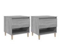 vidaXL Tables de chevet 2 pcs Sonoma gris 50x46x50cm Bois d'ingénierie