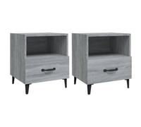 vidaXL Tables de chevet 2 pcs Sonoma gris Bois d'ingénierie