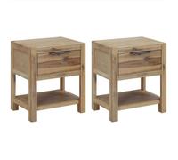 vidaXL Tables de chevet avec tiroirs 2 pcs 40x30x48 cm Acacia solide 3057529
