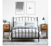 vidaXL Tables de chevet en vieux bois, fer et aggloméré, 32 x 42 x 70 cm, ensemble de 2. Design rustique avec accents 871286