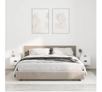 vidaXL Tables de chevet murales 2 pcs blanc 41,5x36x28 cm 816377