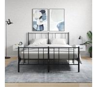 vidaXL Tables de chevet murales 2 pcs blanc brillant 35x35x20 cm