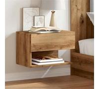 vidaXL Tables de Chevet Murales 2 pcs Chêne Artisanal, Armoire Flottante Suspendue, Unité Murale