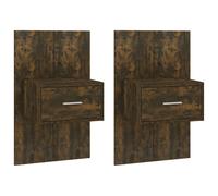 Table de Chevet Murale Chêne Sonoma Table de Nuit Suspendue Chambre vidaXL