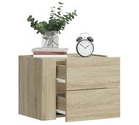 vidaXL Tables de chevet murales 2 pcs chêne sonoma 45x30x35 cm, armoire de rangement, armoire murale suspendue, armoire de 848330