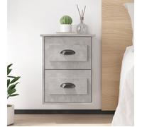 vidaXL Tables de chevet murales 2 pcs gris béton 41,5x36x53 cm 816401