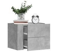 Vidaxl Tables De Chevet Murales 2 Pcs Gris Béton 45x30x35 Cm Gris