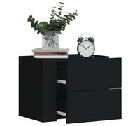 Vidaxl Tables De Chevet Murales 2 Pcs Noir 45x30x35 Cm Noir
