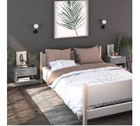 vidaXL Tables de chevet murales 2 pcs Sonoma gris 816949