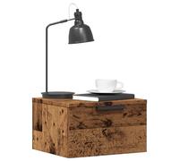 vidaXL Tables de chevet murales 2 pcs vieux bois 34x30x20 cm, armoire de chevet flottante, armoire de chevet suspendue, 856980
