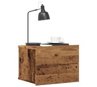 vidaXL Tables de chevet murales 2 pcs vieux bois 40x32x30 cm Marron