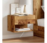 Vidaxl Tables De Chevet Murales 2 Pcs Vieux Bois Marron