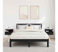 vidaXL Tables de chevet murales 2 unités Chêne noir 40x31x27 cm Bois composite
