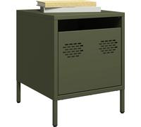 vidaXL Tables de nuit 2 pcs. Vert olive 35x39x43,5 cm Acier