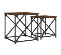 vidaXL Tables de salon 2 pcs. Brun imitation chêne Matériau dérivé du bois