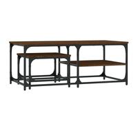 vidaXL Tables de salon 2 pcs. Brun imitation chêne Matériau dérivé du bois