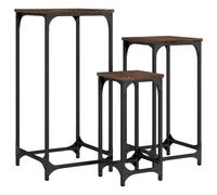 vidaXL Tables de salon 3 pcs. Brun imitation chêne Matériau dérivé du bois
