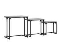Table basse vidaXL Tables basses gigognes 3 pcs sonoma gris bois d'ingénierie