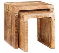 vidaXL Tables gigognes 2 pc Marron 46 x 40 x 46 cm