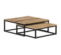vidaXL Tables gigognes 2 pcs Bois solide de manguier