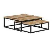 vidaXL Tables gigognes 2 pcs Bois solide de manguier
