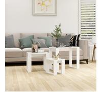 Tables gigognes 3 pc Bois d'ingénierie Gigogne Meubles accent de salon vidaXL vi