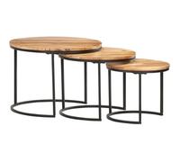 vidaXL Tables gigognes 3 pcs Bois d'acacia massif
