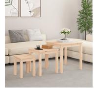vidaXL Tables gigognes 3 pcs Bois de pin massif 824973