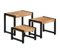 vidaXL Tables gigognes 3 pcs en bois solide