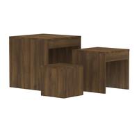 vidaXL Tables gigognes 3 pcs Chêne marron Bois d'ingénierie 815227