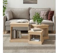 vidaXL Tables gigognes 3 pcs chêne sonoma bois d'ingénierie 816491