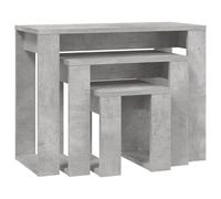Vidaxl Tables Gigognes 3 Pcs Gris Béton Aggloméré
