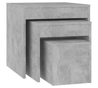 Vidaxl Tables Gigognes 3 Pcs Gris Béton Aggloméré Gris