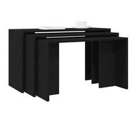 vidaXL Tables gigognes 3 pcs noir bois d'ingénierie