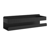 vidaXL Tablette de douche noir mat 23x6,5x6 cm Acier inoxydable brossé 304