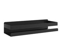 vidaXL Tablette de douche noir mat 30x10x6 cm Acier inoxydable brossé 304