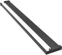 vidaXL Tablette de douche pour douche à l'italienne Noir 115 cm Aluminium